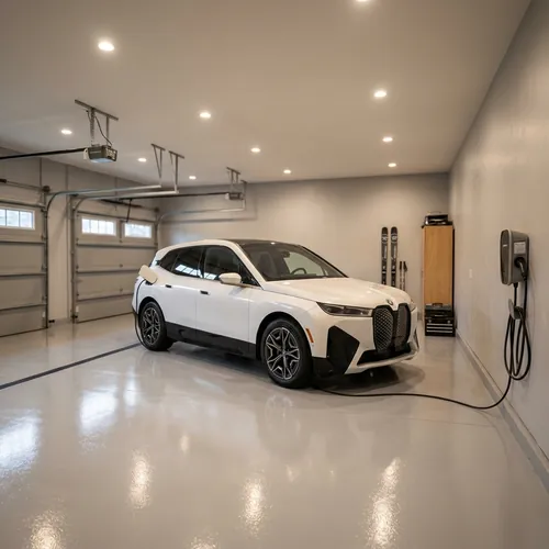 BMW iX connected to BMW Wallbox